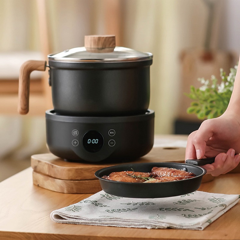 Soup Kettle Warmer - Casserole électrique multifonction 110V/220V, poêle antiadhésive,
