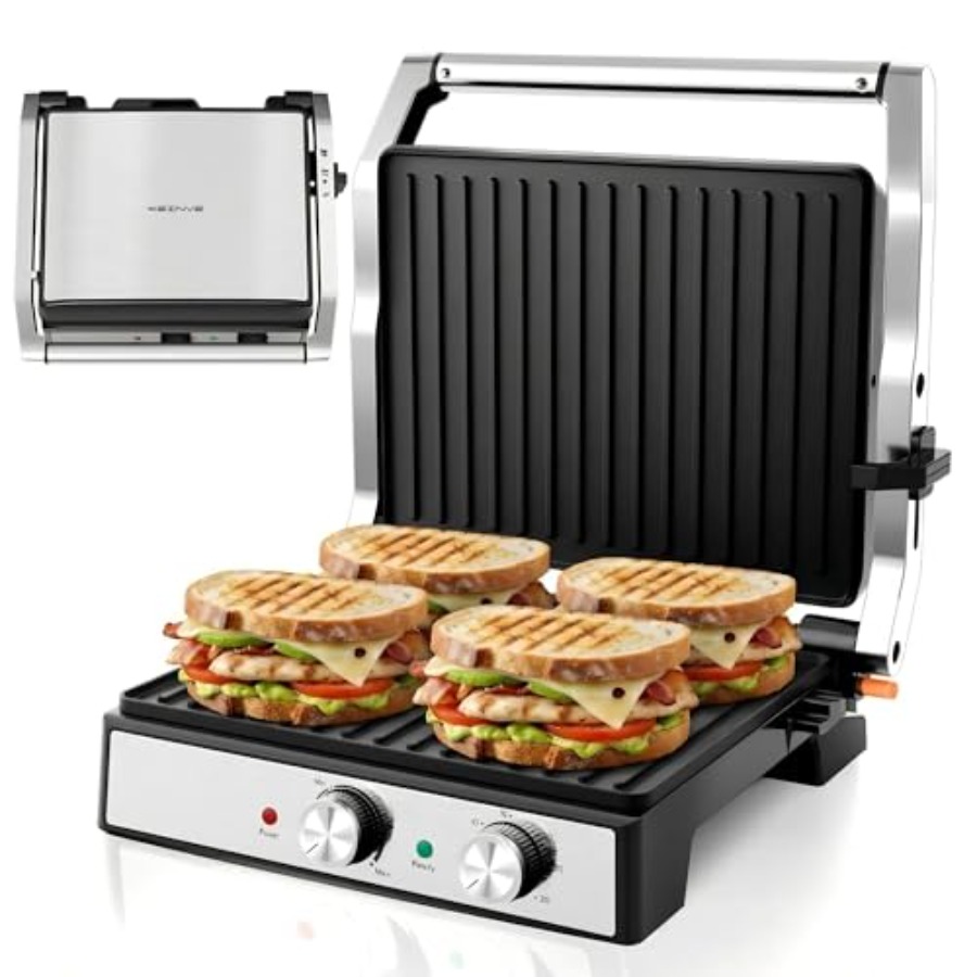 Sandwich Press Panini - Presse à sandwich Panini avec réglage