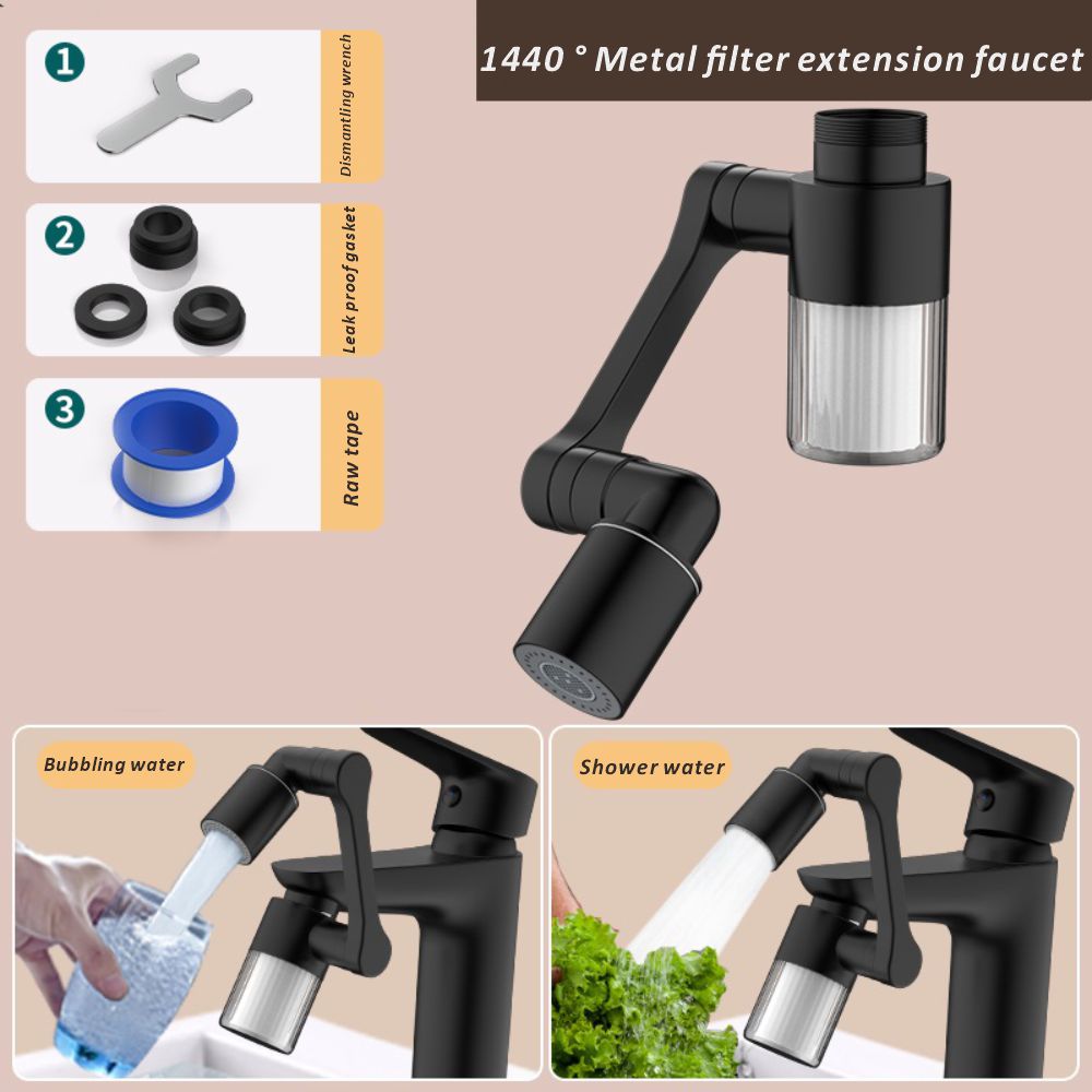 Commercial Kitchen Tap - Nouveau Noir 1440 ° Robinet de