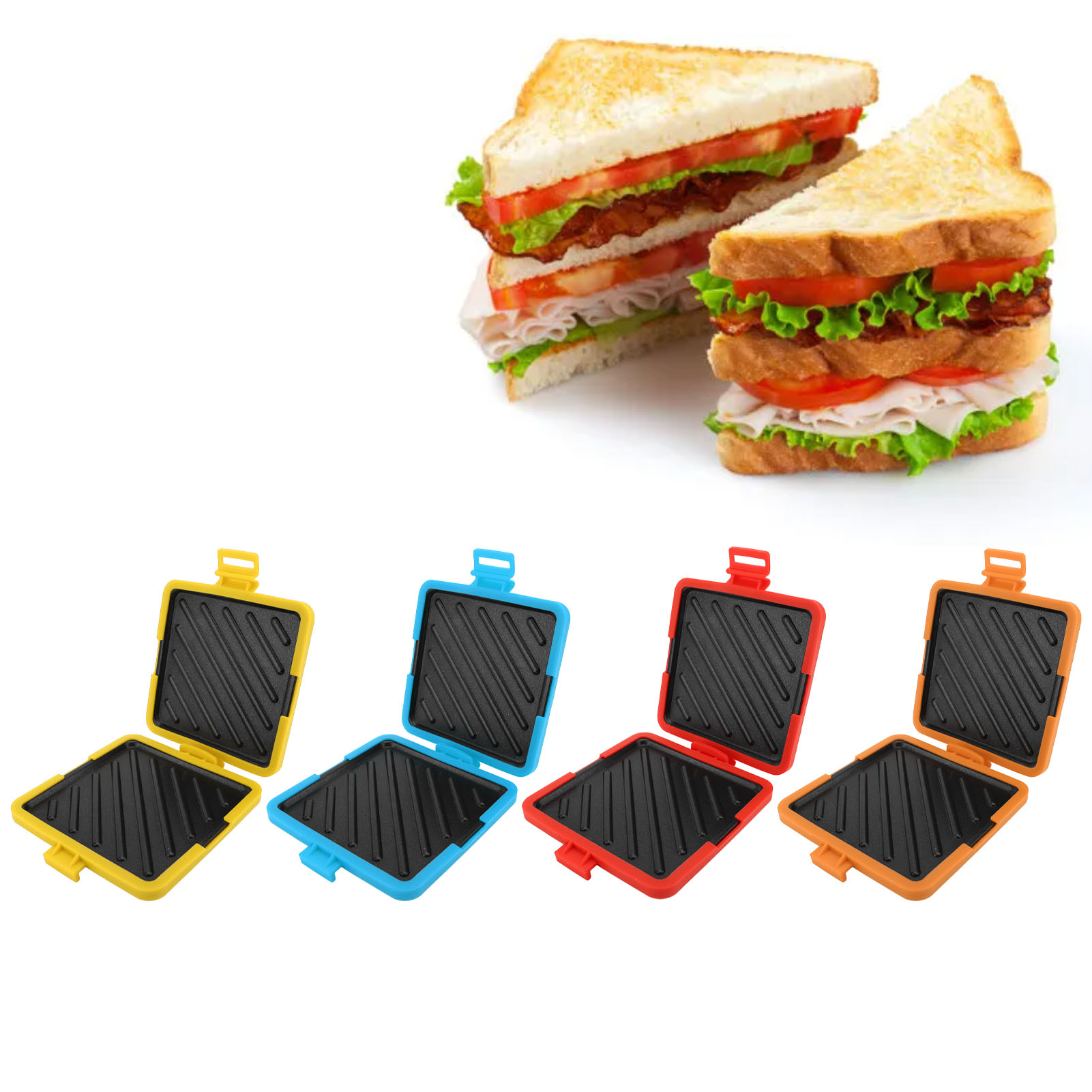 Sandwich Press Panini - Toastie Maker Micro-ondes Toastie Sandwich Maker