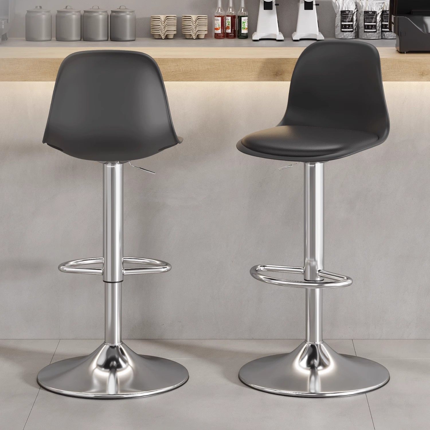 Commercial Kitchen Interior - Élégant moderne chaise de Bar dossier