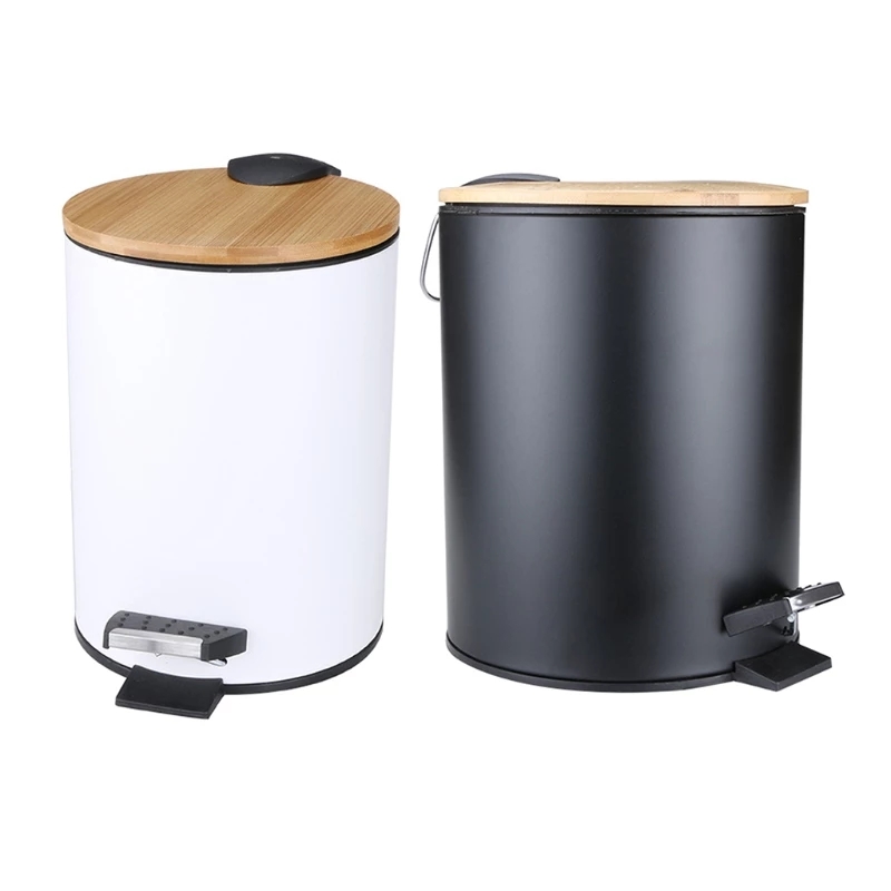 Commercial Kitchen Trash Can - Poubelle à couvercle basculant en bois