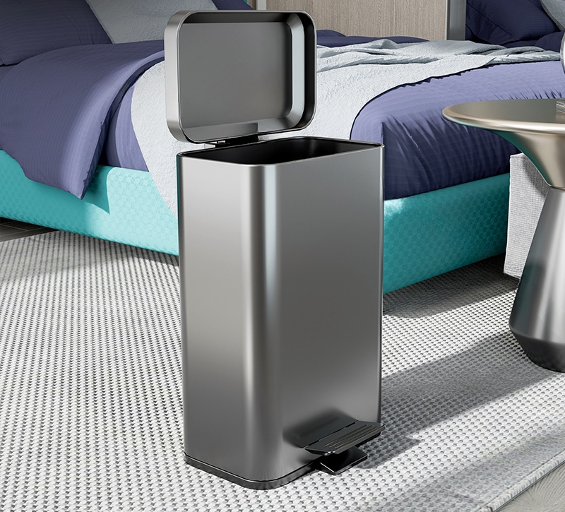 Commercial Kitchen Trash Can - Poubelle à pédale en acier inoxydable