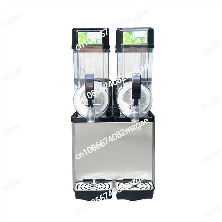 Commercial Ice Maker - Machine à smoothies 2 réservoirs 15L,