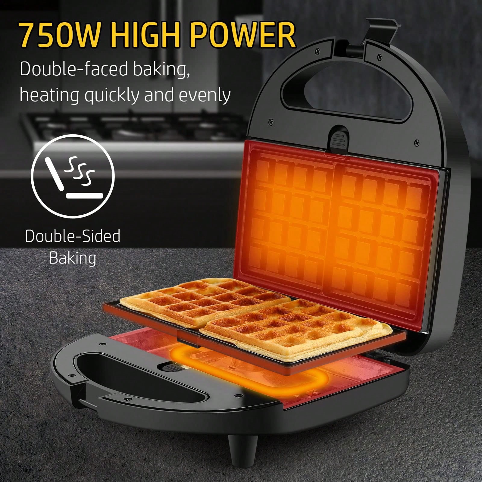 Machine à gaufres 3-en-1, 750W - Sandwich Press Panini avis et prix