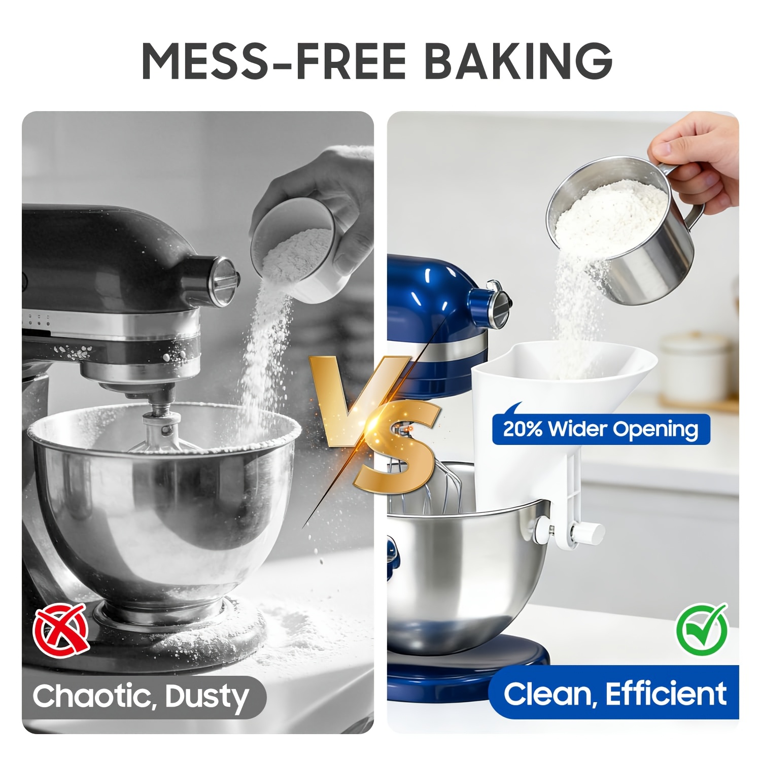 Entonnoir à farine à large ouv - Commercial Kitchen Aid Mixer avis et prix