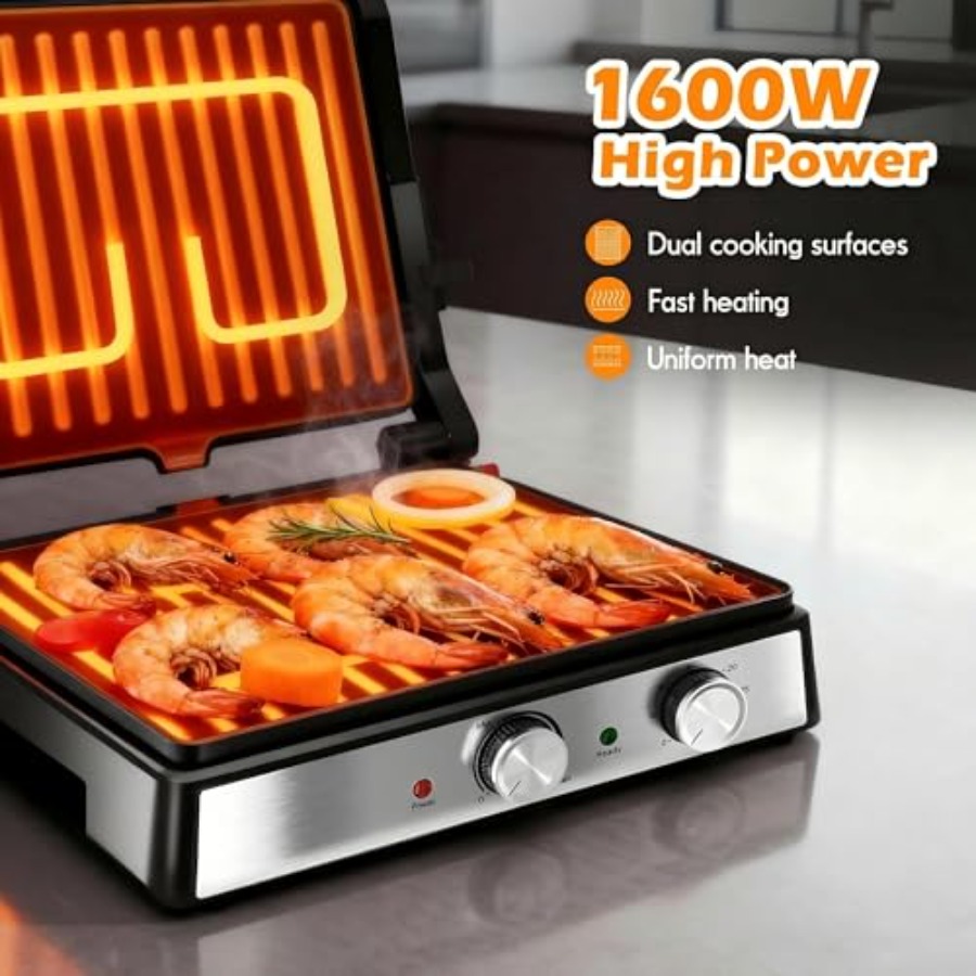 Machine à panini avec réglage  - Sandwich Press Panini avis et prix