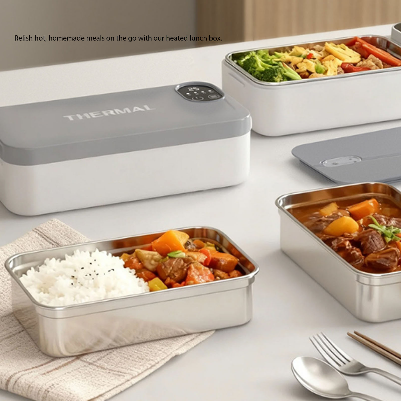 Boîte à lunch chauffante en ac - Food Warmer Display avis et prix