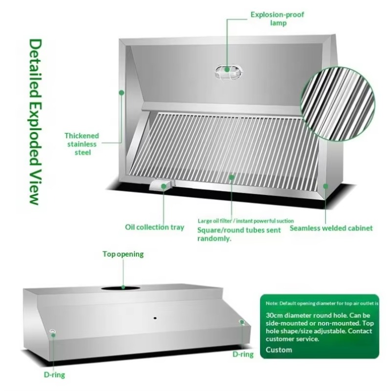 Hotte de cuisine murale commer - Commercial Exhaust Hood avis et prix