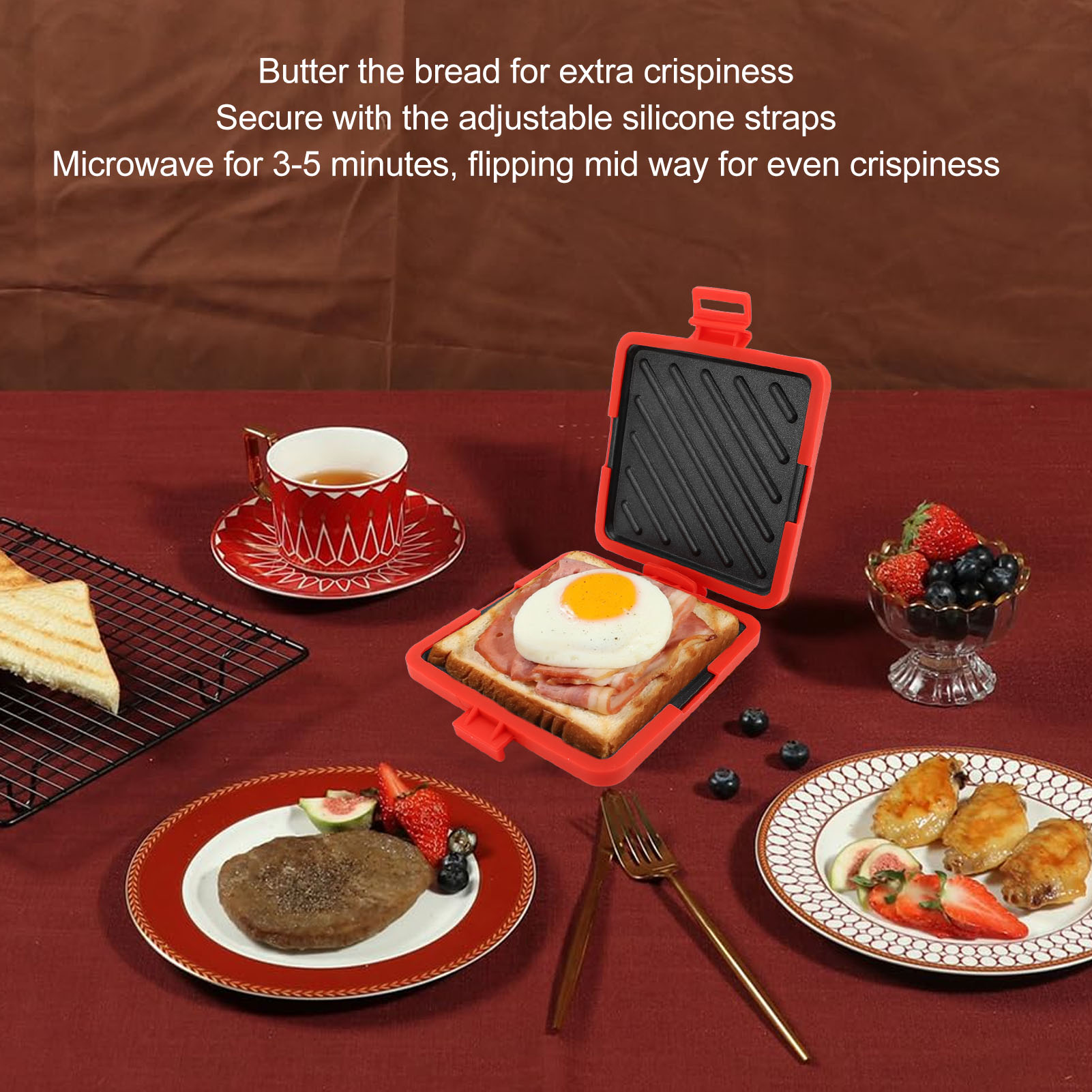 Toastie Maker Micro-ondes Toas - Sandwich Press Panini avis et prix