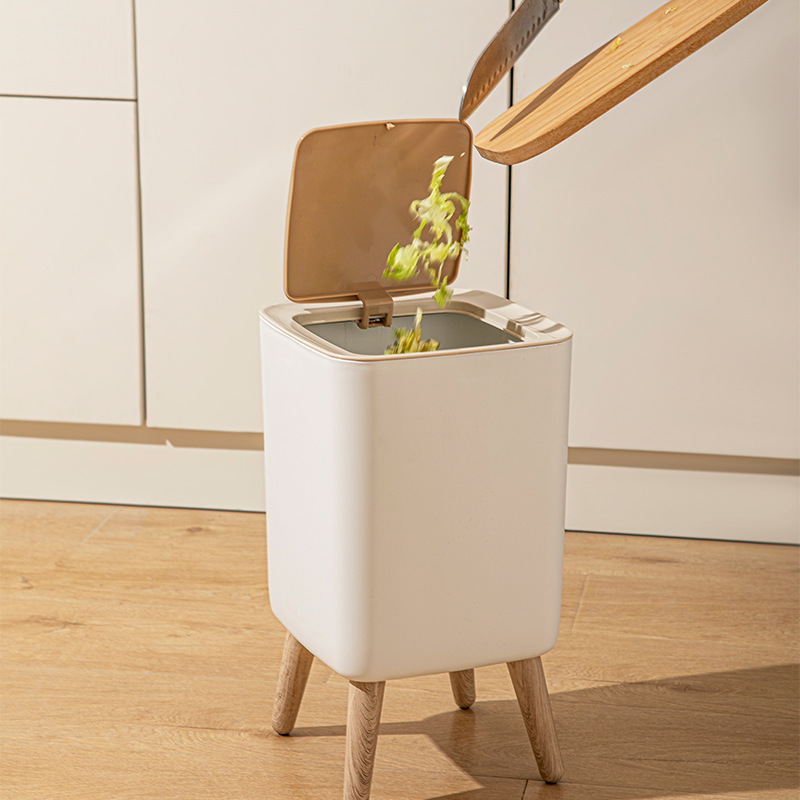 Poubelle en bois blanche de 10 - Commercial Kitchen Trash Can avis et prix